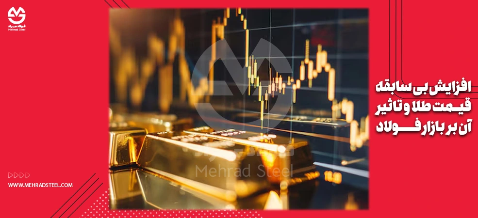 افزایش بی سابقه قیمت طلا در بازار جهانی در چند ماه اخیر و تاثیر آن بر بازار فولاد ایران - شرکت فولاد مهراد